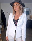 Veste cintrée blanche - 𝐌𝐚𝐫𝐢𝐧𝐚𝟒𝟒𝐟𝐚𝐦𝐢𝐥𝐲