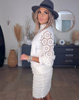 Pull blanc manches ajourées - 𝐌𝐚𝐫𝐢𝐧𝐚𝟒𝟒𝐟𝐚𝐦𝐢𝐥𝐲