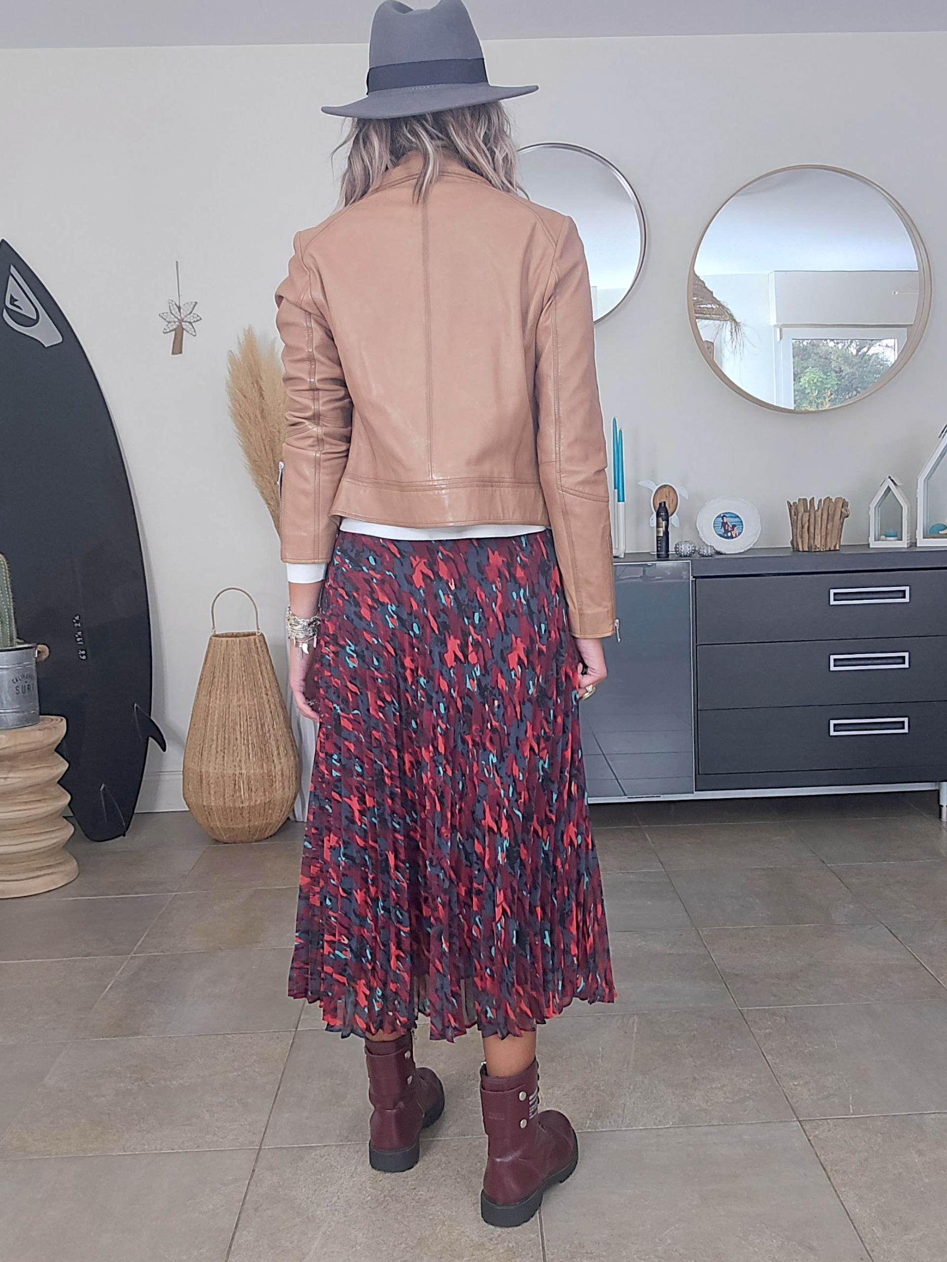 Perfecto beige 100% cuir