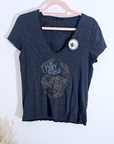T-shirt skull gris anthracite