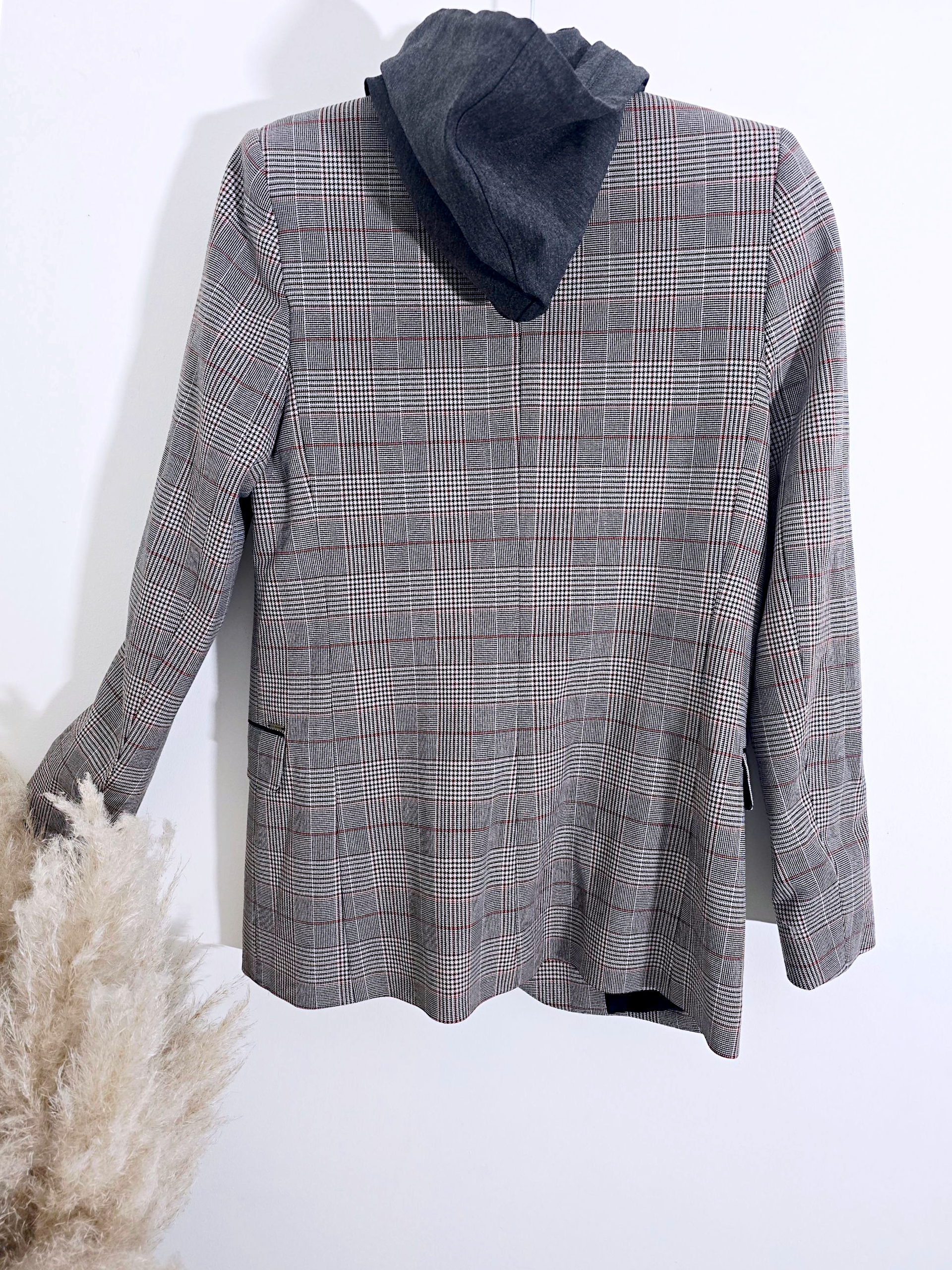 Veste carreaux à capuche