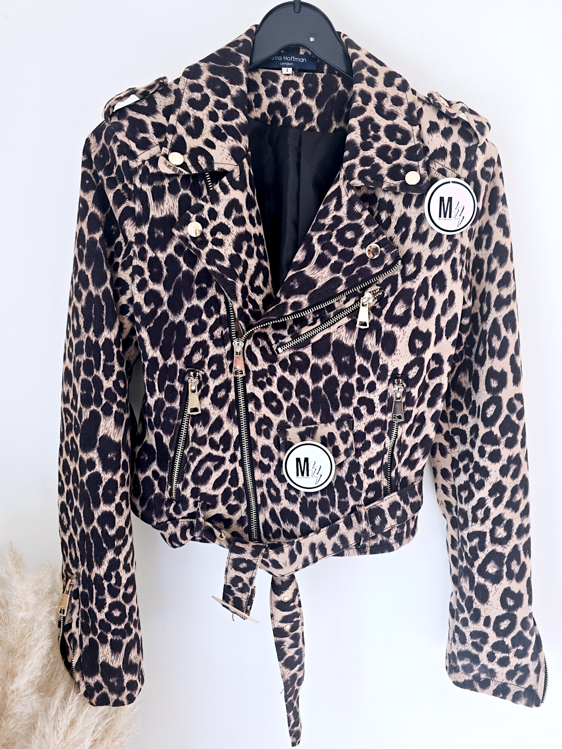 Perfecto suédine à imprimé léopard