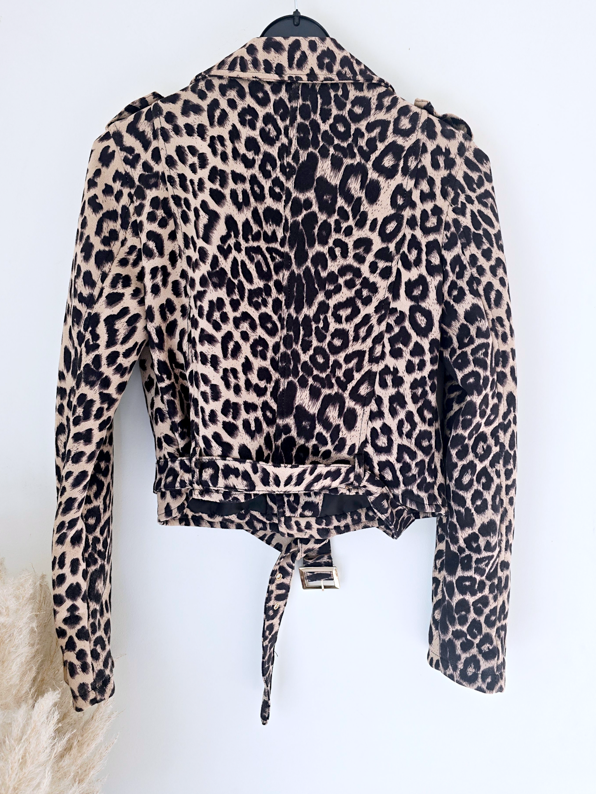 Perfecto suédine à imprimé léopard