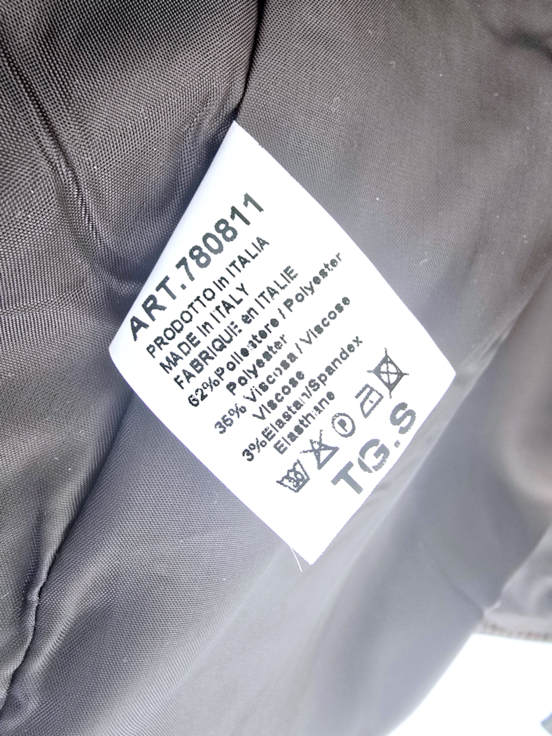 Veste marron à imprimé pied-de-poule.