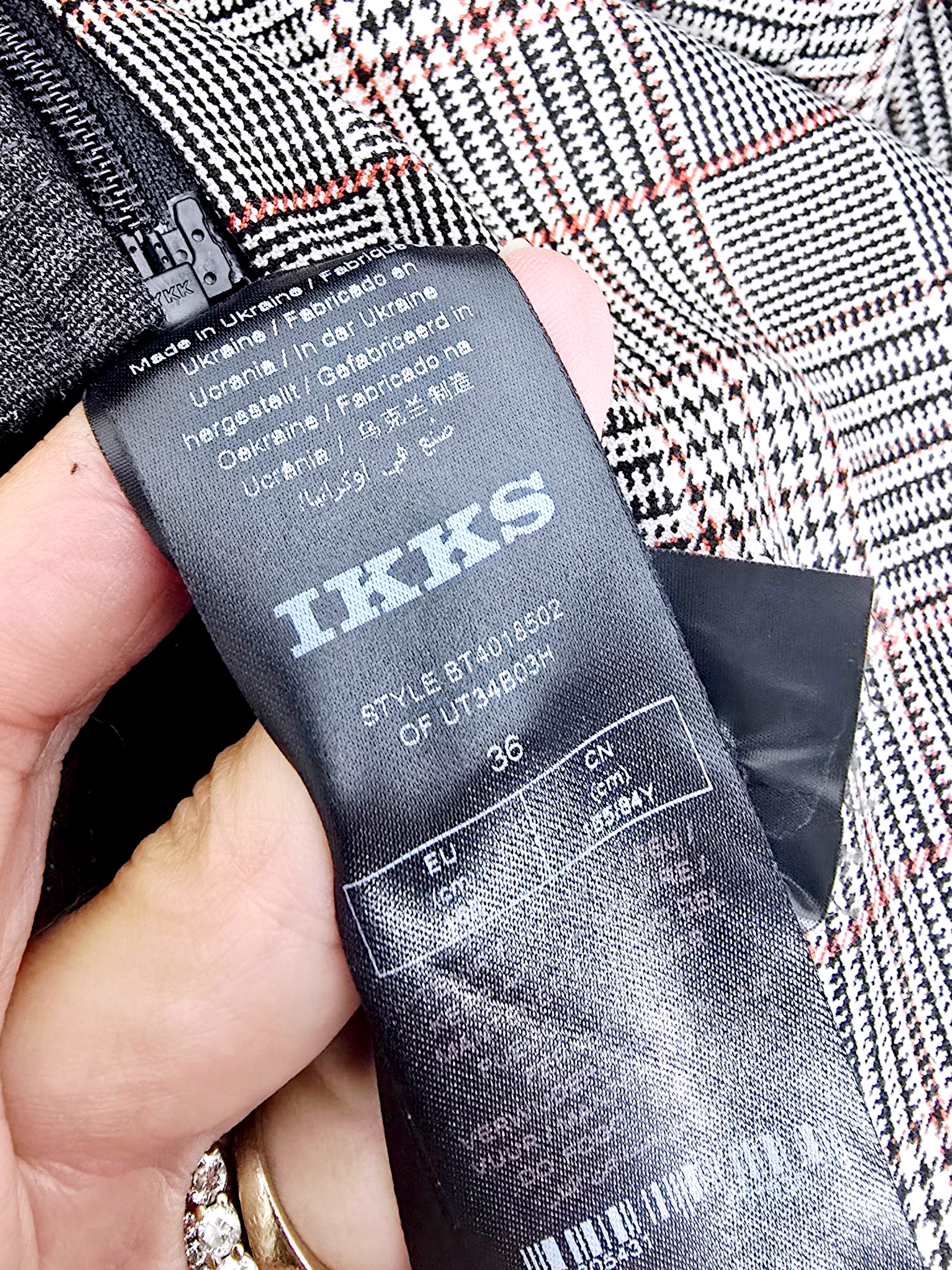 Veste carreaux à capuche