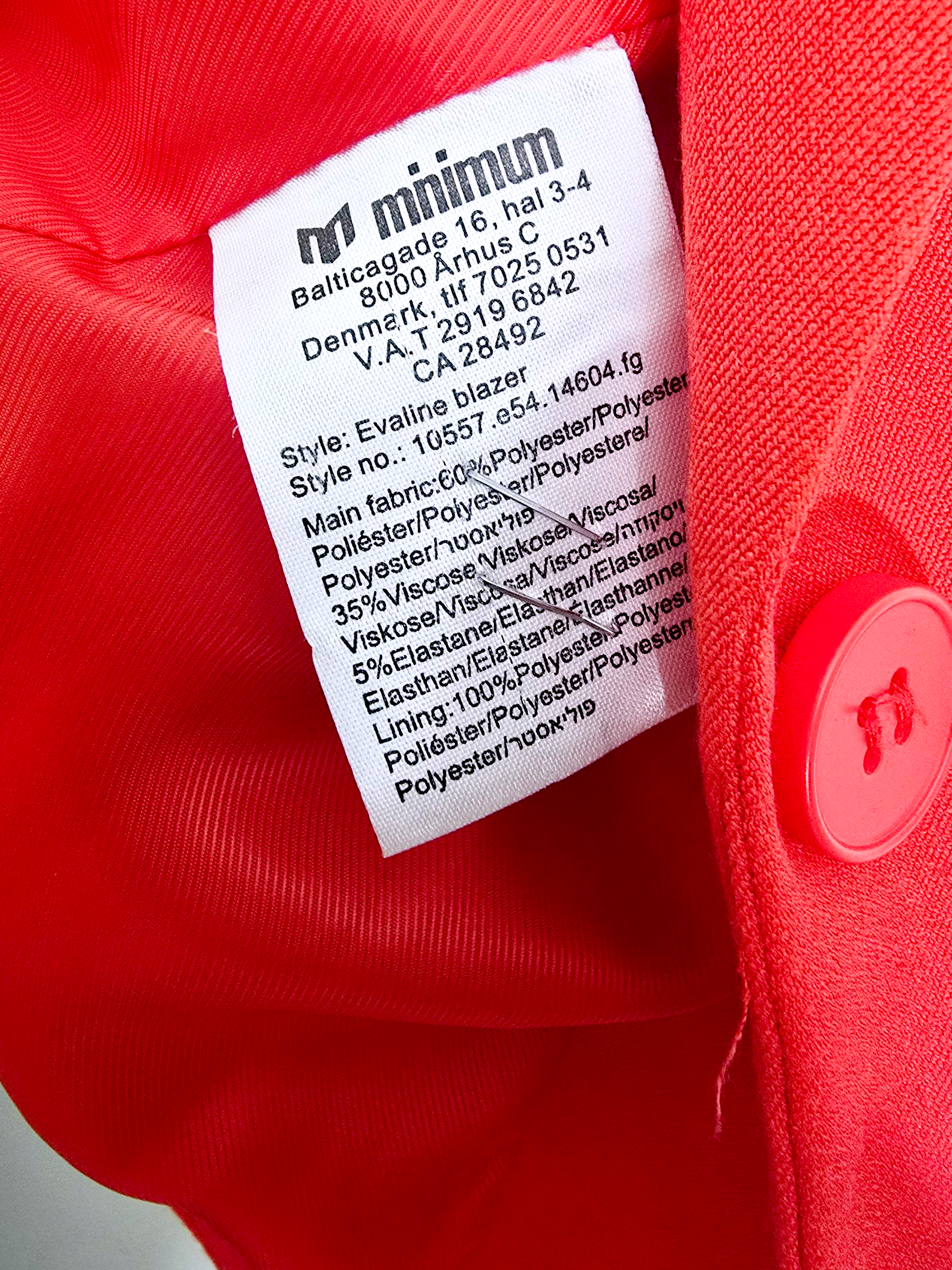 Veste cintrée rouge