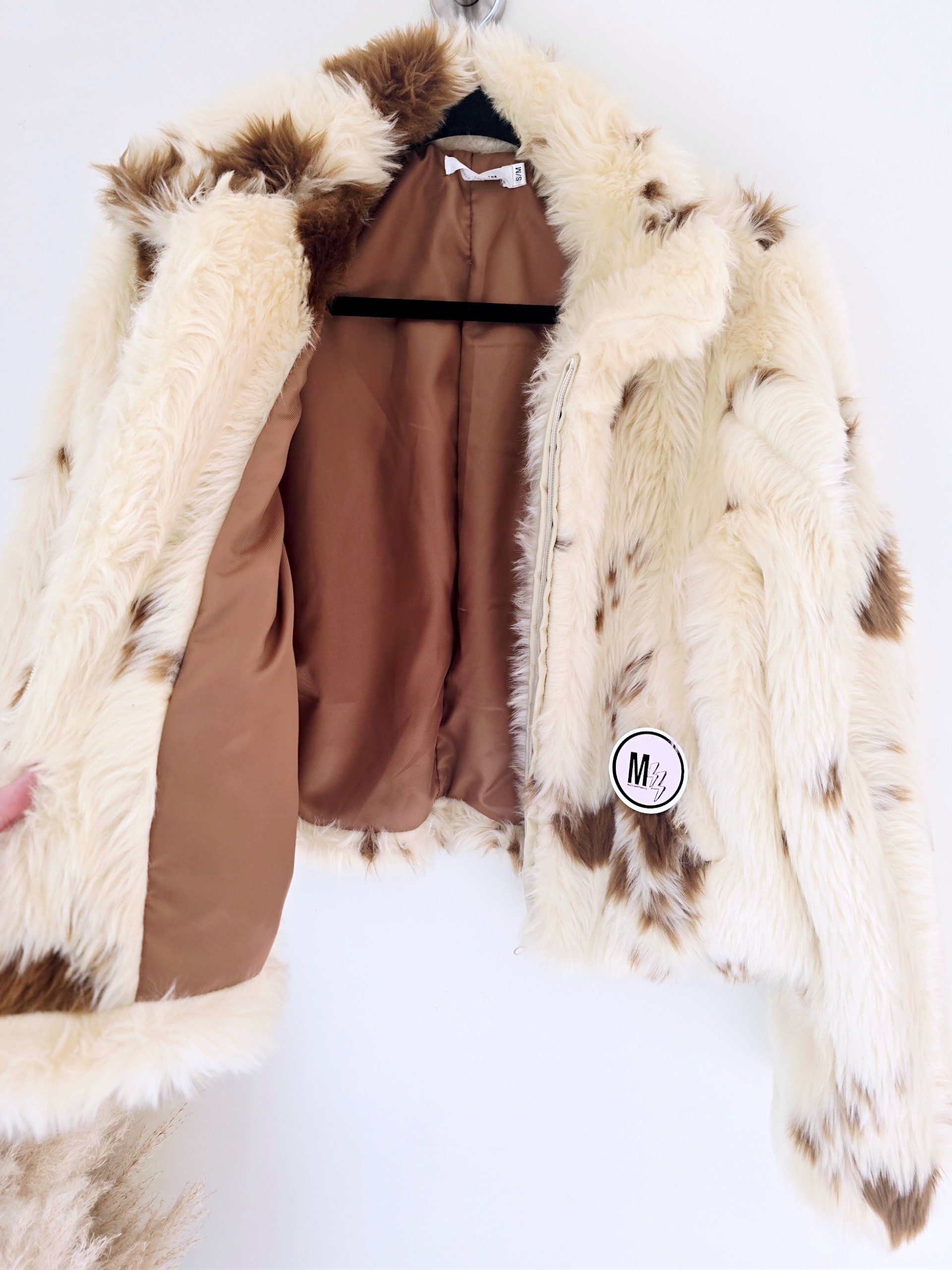 Bomber beige à imprimé animal