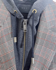 Veste carreaux à capuche