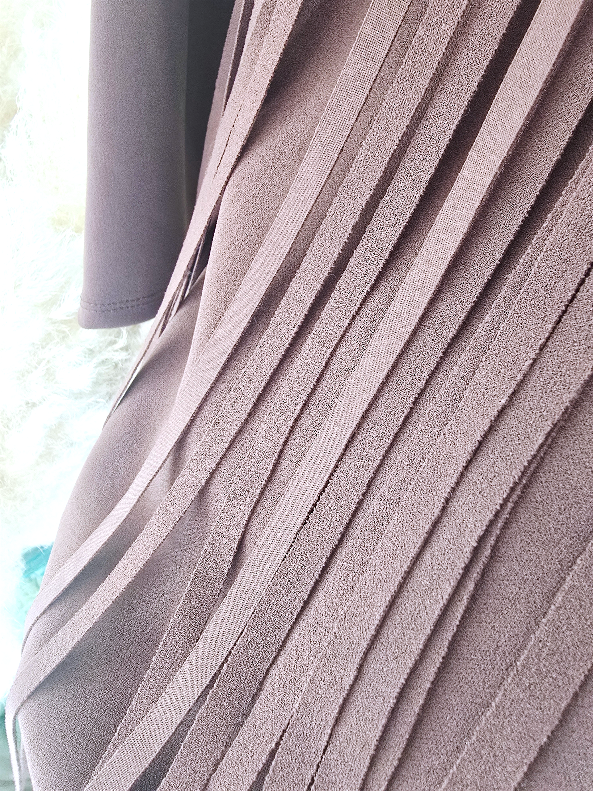 Robe à franges marron