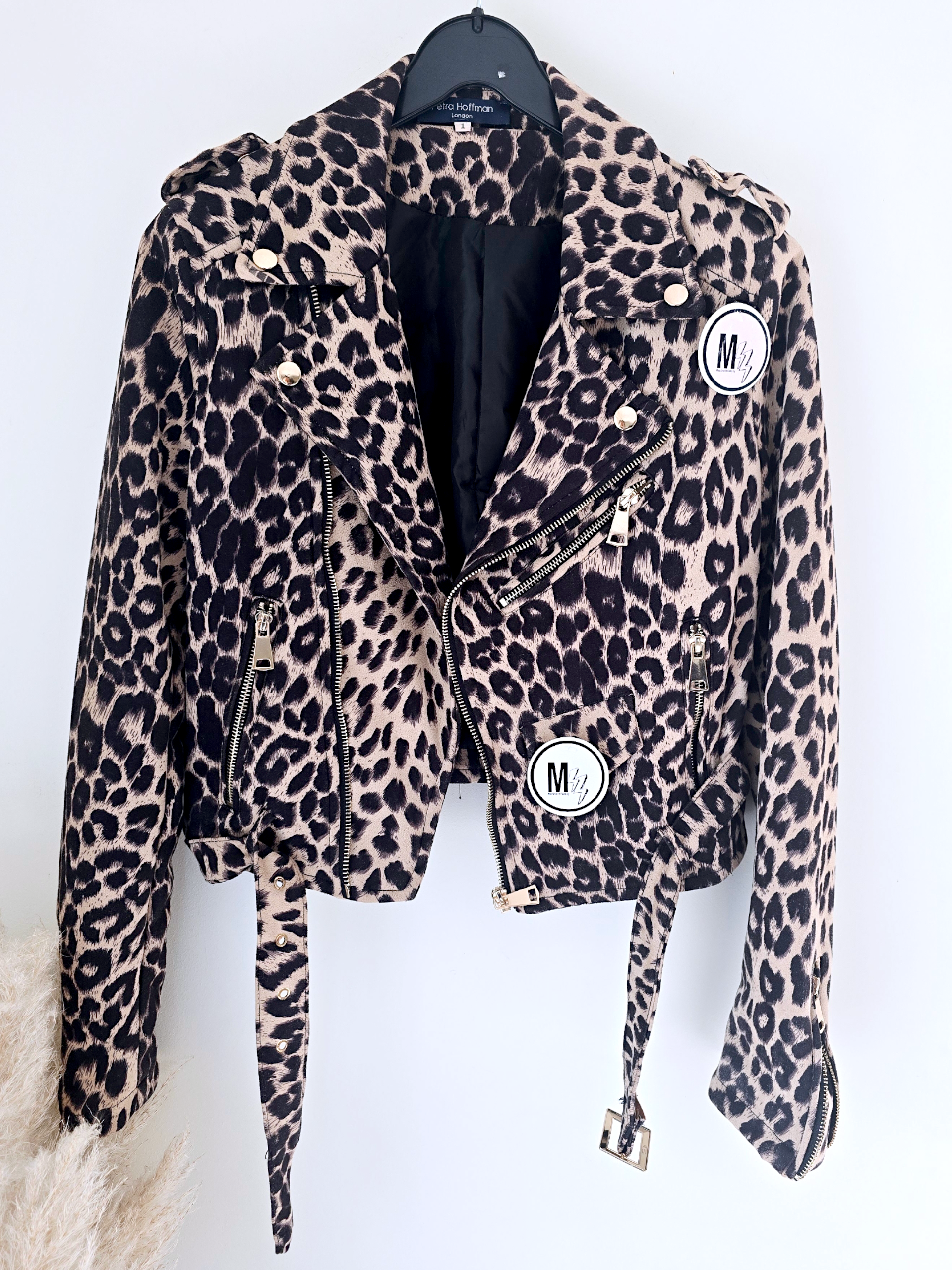 Perfecto suédine à imprimé léopard