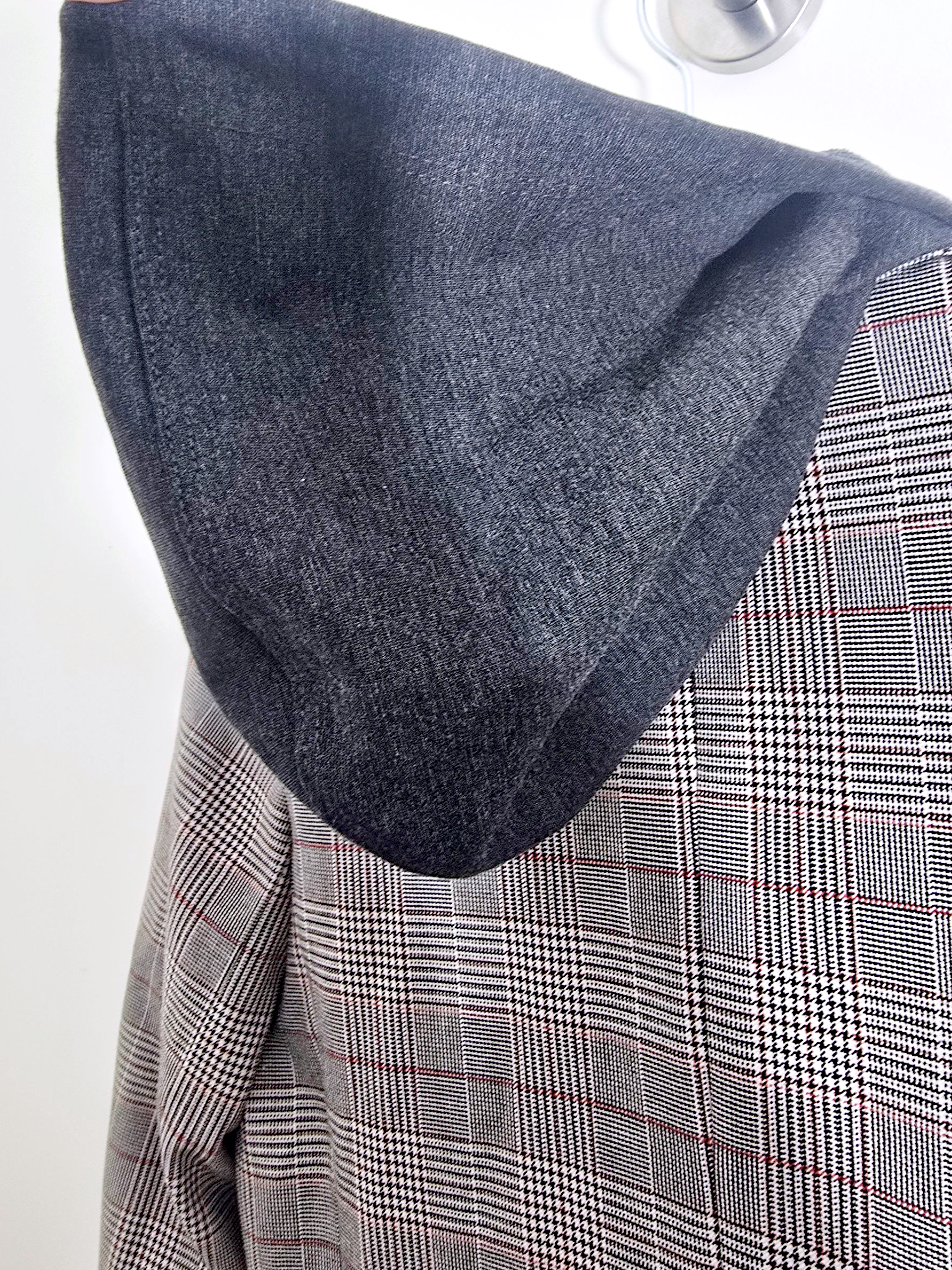 Veste carreaux à capuche