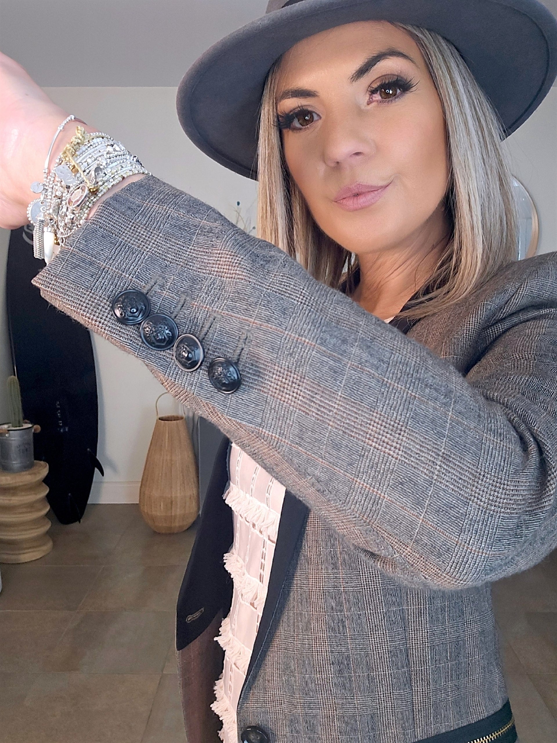 Veste vintage à carreaux