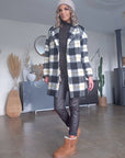 Manteau chaud à carreaux