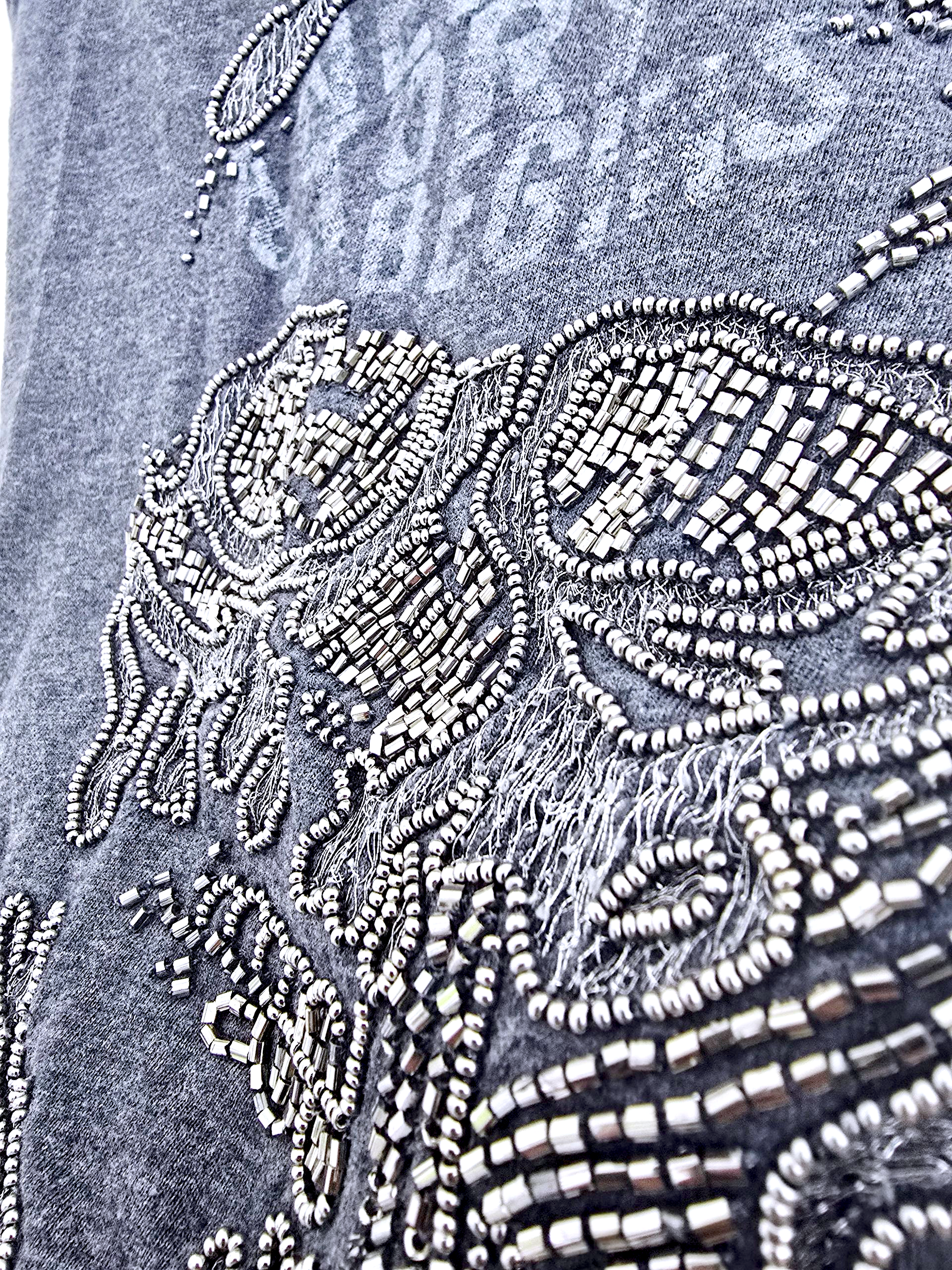 T-shirt skull gris anthracite
