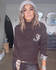 Pull chaud amour léopard
