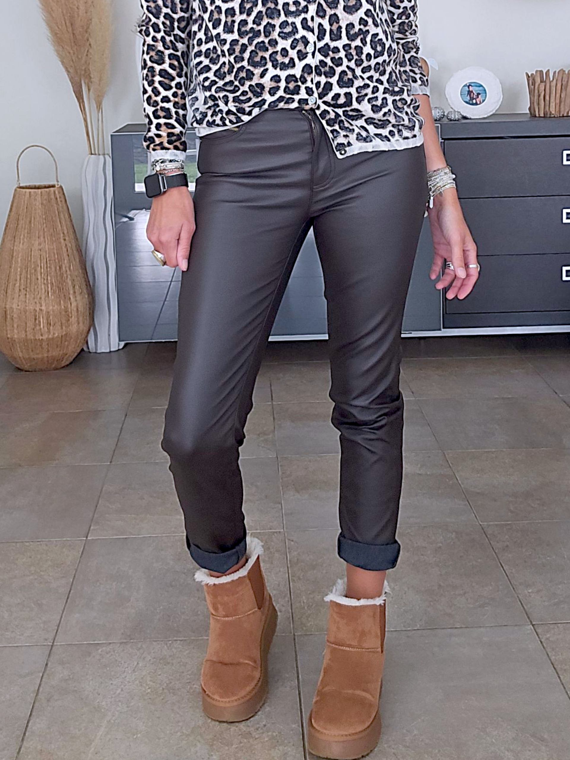 Pantalon marron + ruban