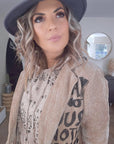 Veste velours ras tags