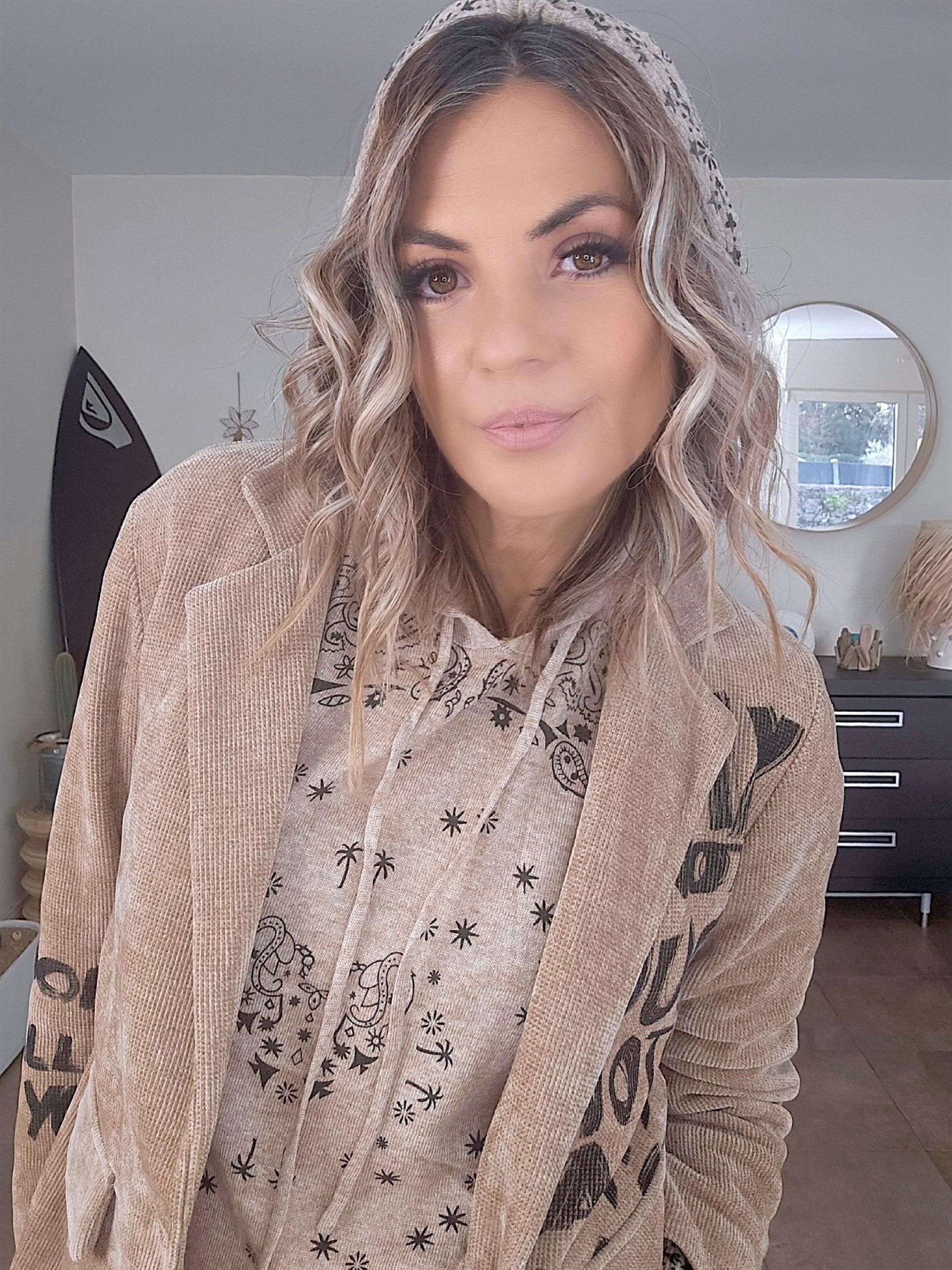 Veste velours ras tags