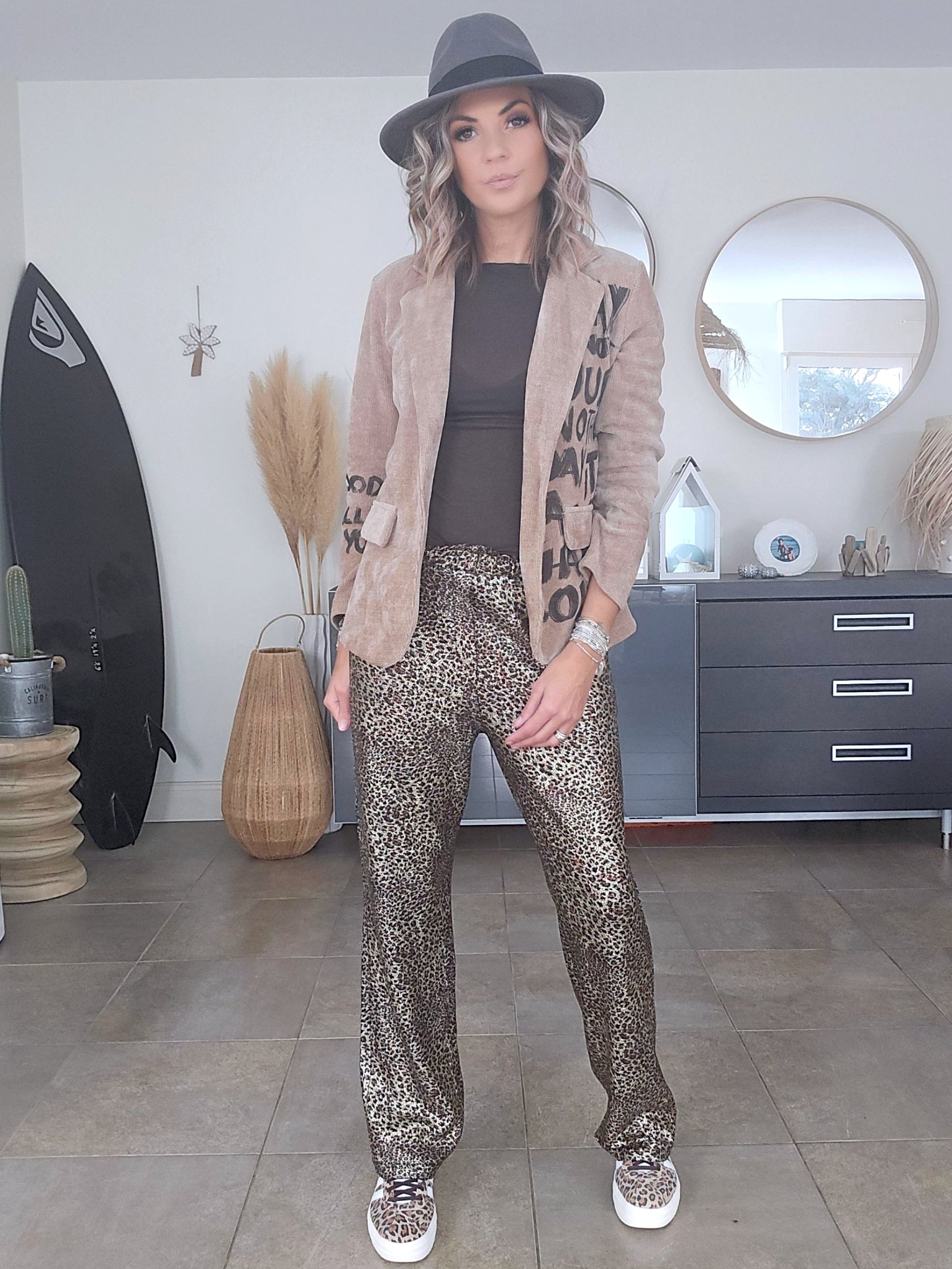 Veste velours ras tags