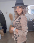 Veste velours ras tags