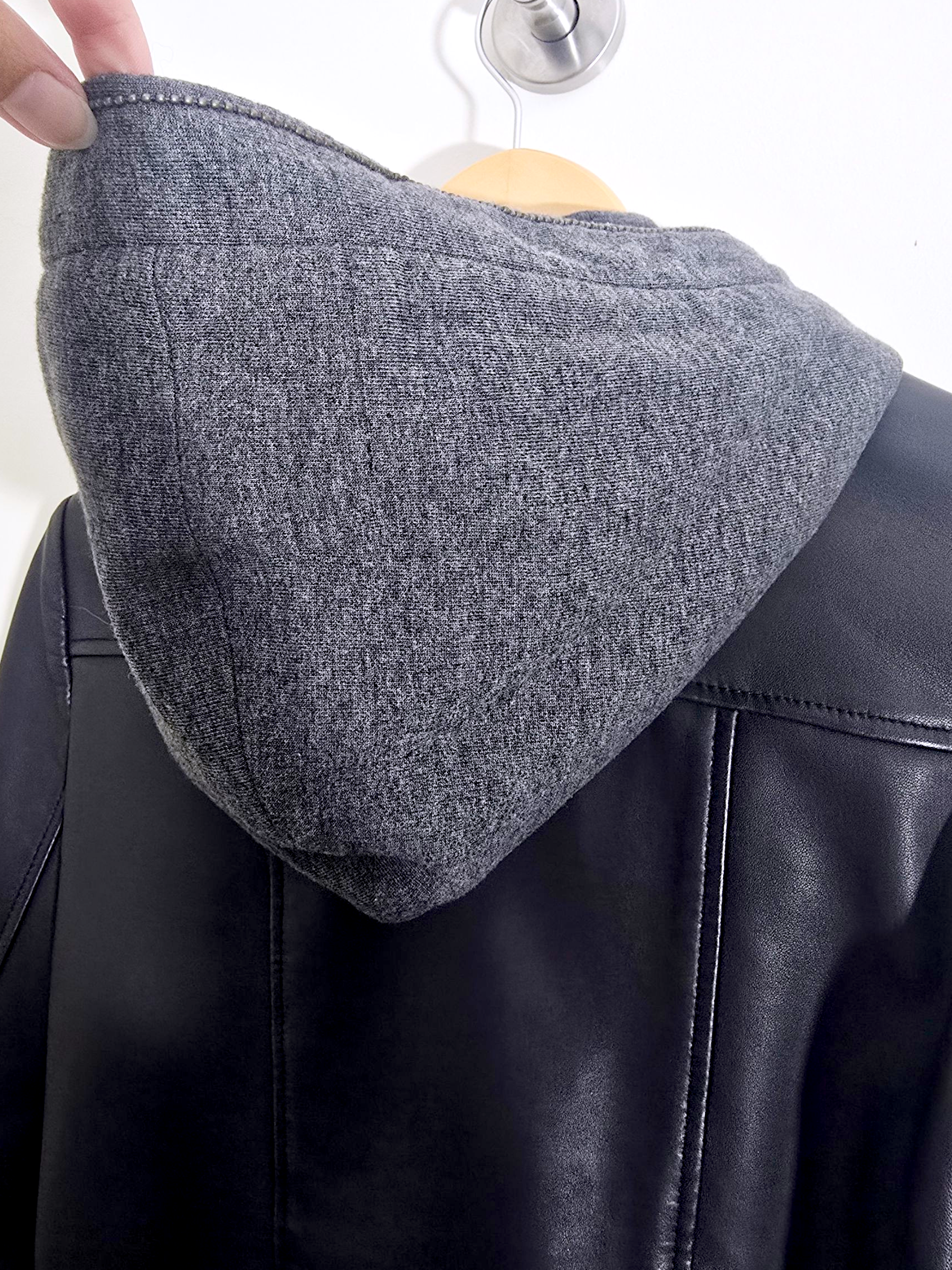 Bombers noir cuir véritable