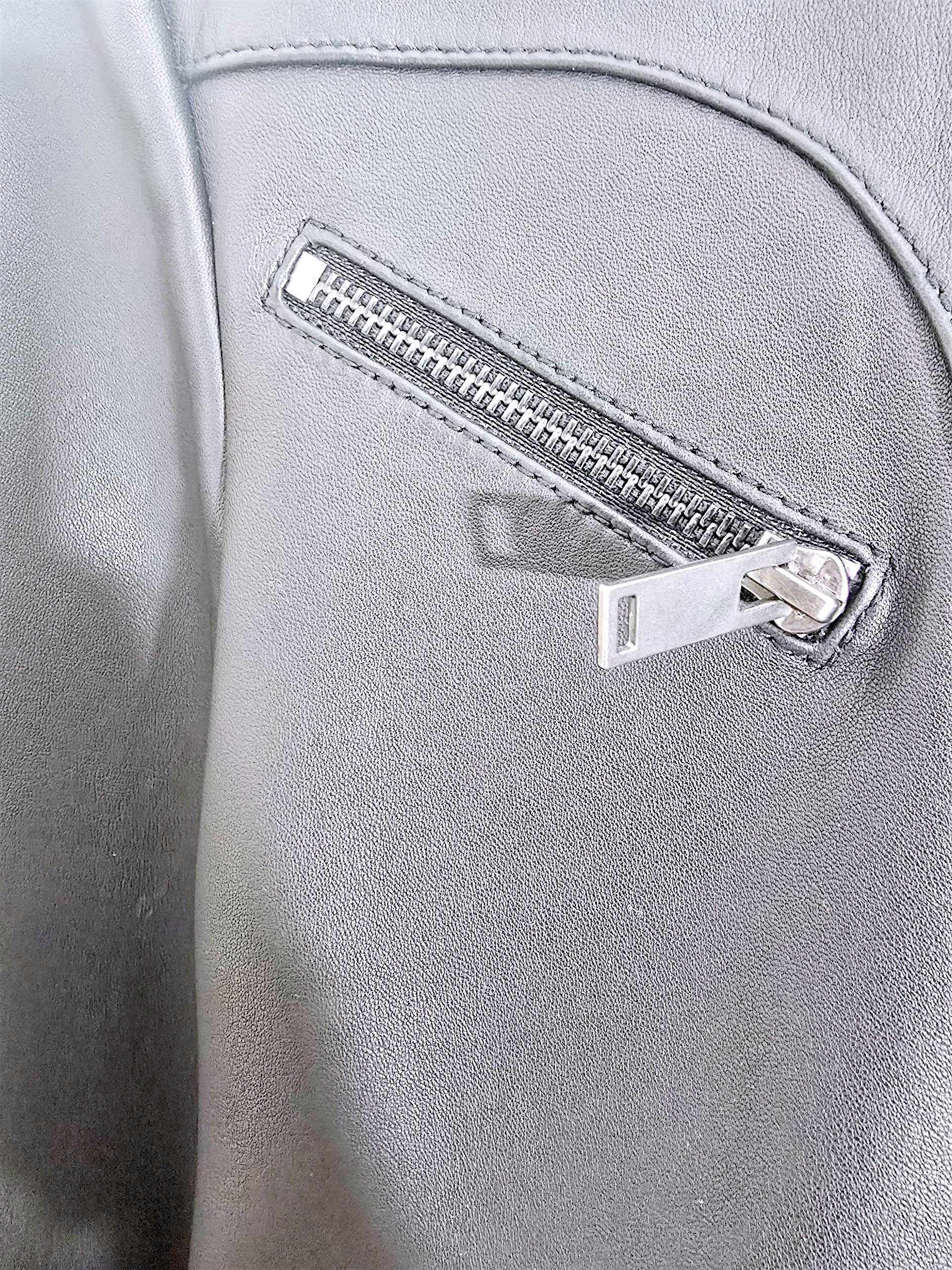 Bombers noir cuir véritable