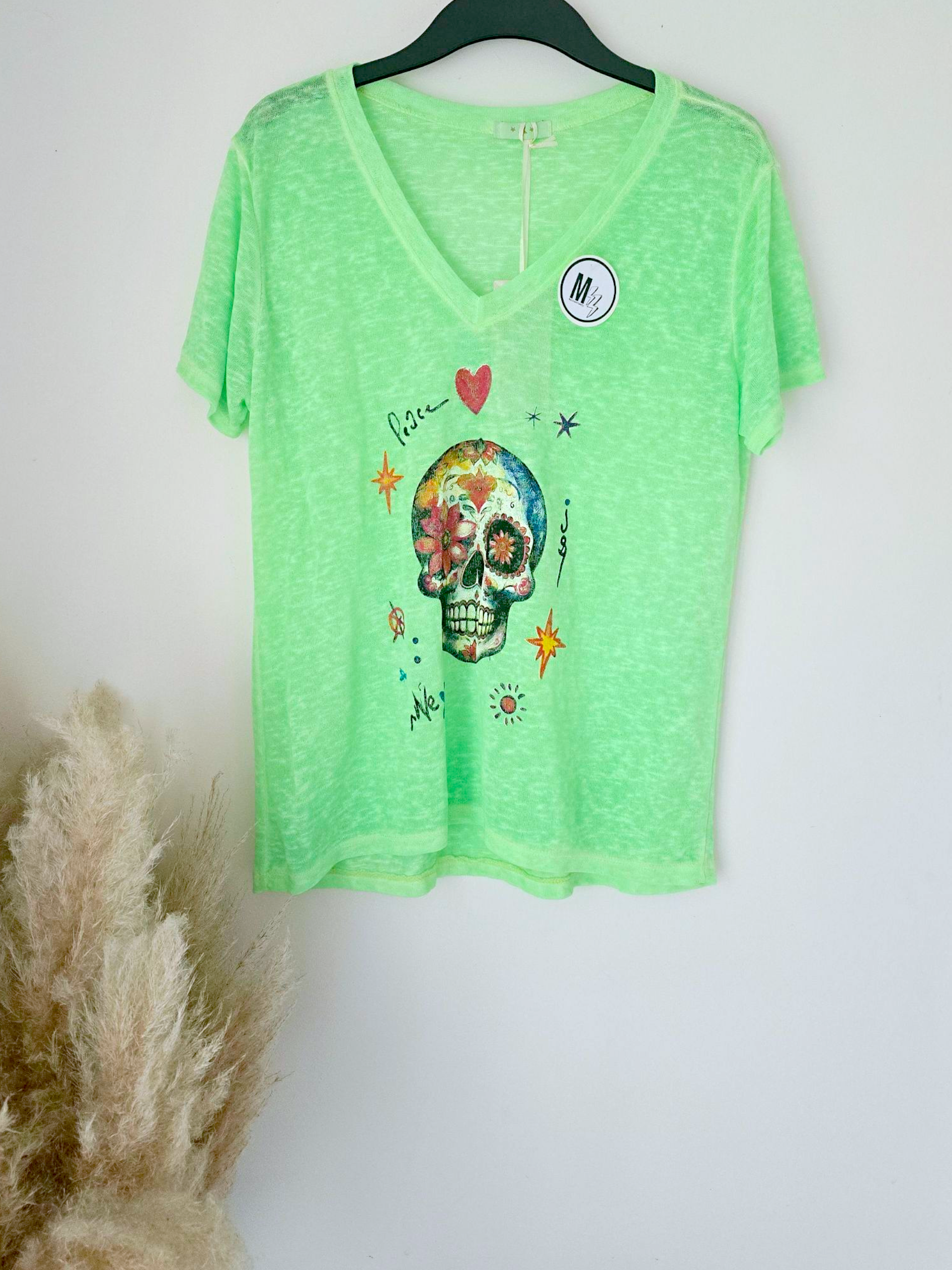 T-shirt skull fluo