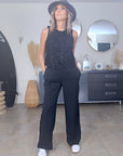 Combinaison noire dos ouvert Made in France - 𝐌𝐚𝐫𝐢𝐧𝐚𝟒𝟒𝐟𝐚𝐦𝐢𝐥𝐲