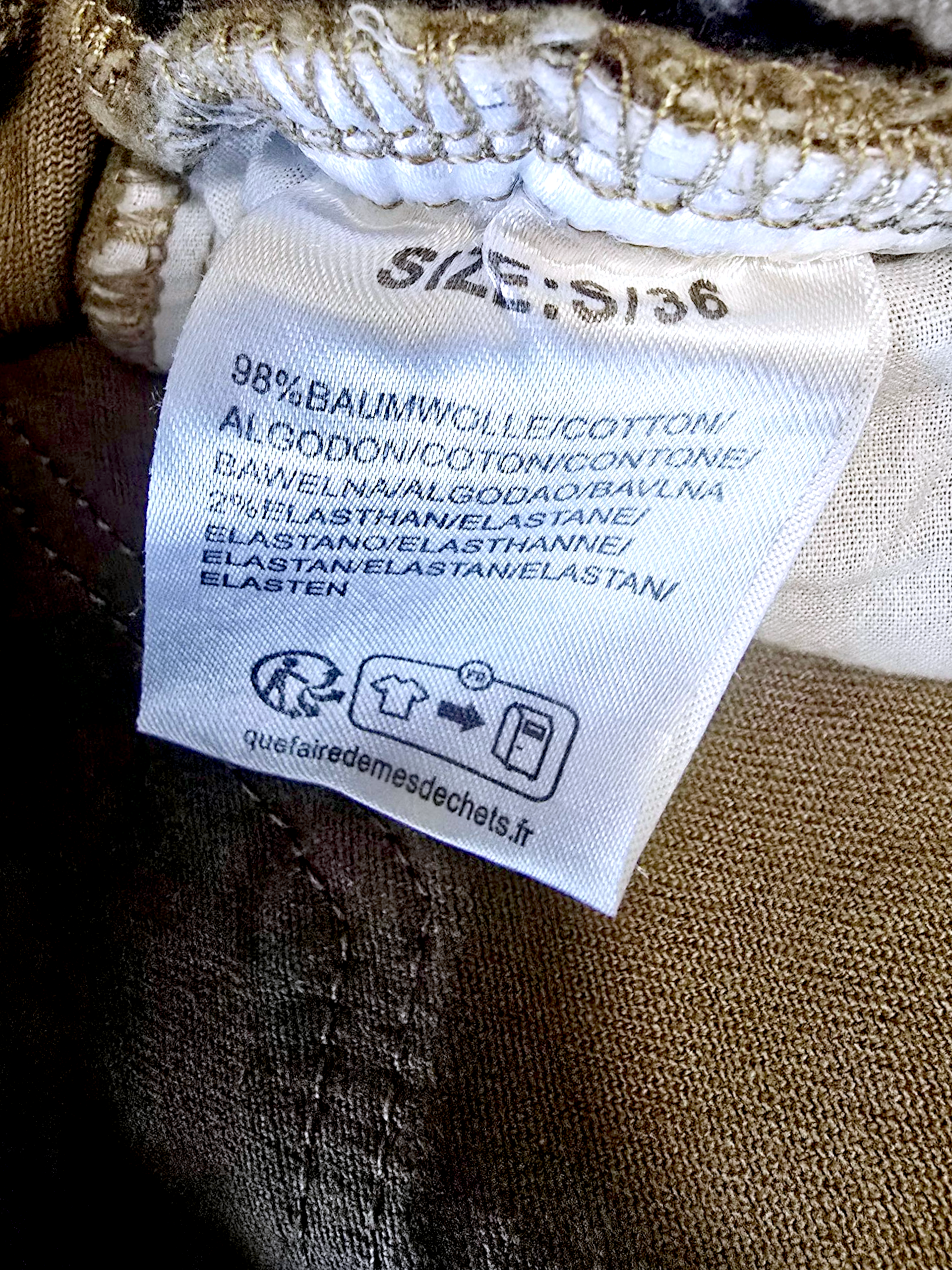 Pantalon jeeging léopard kaki