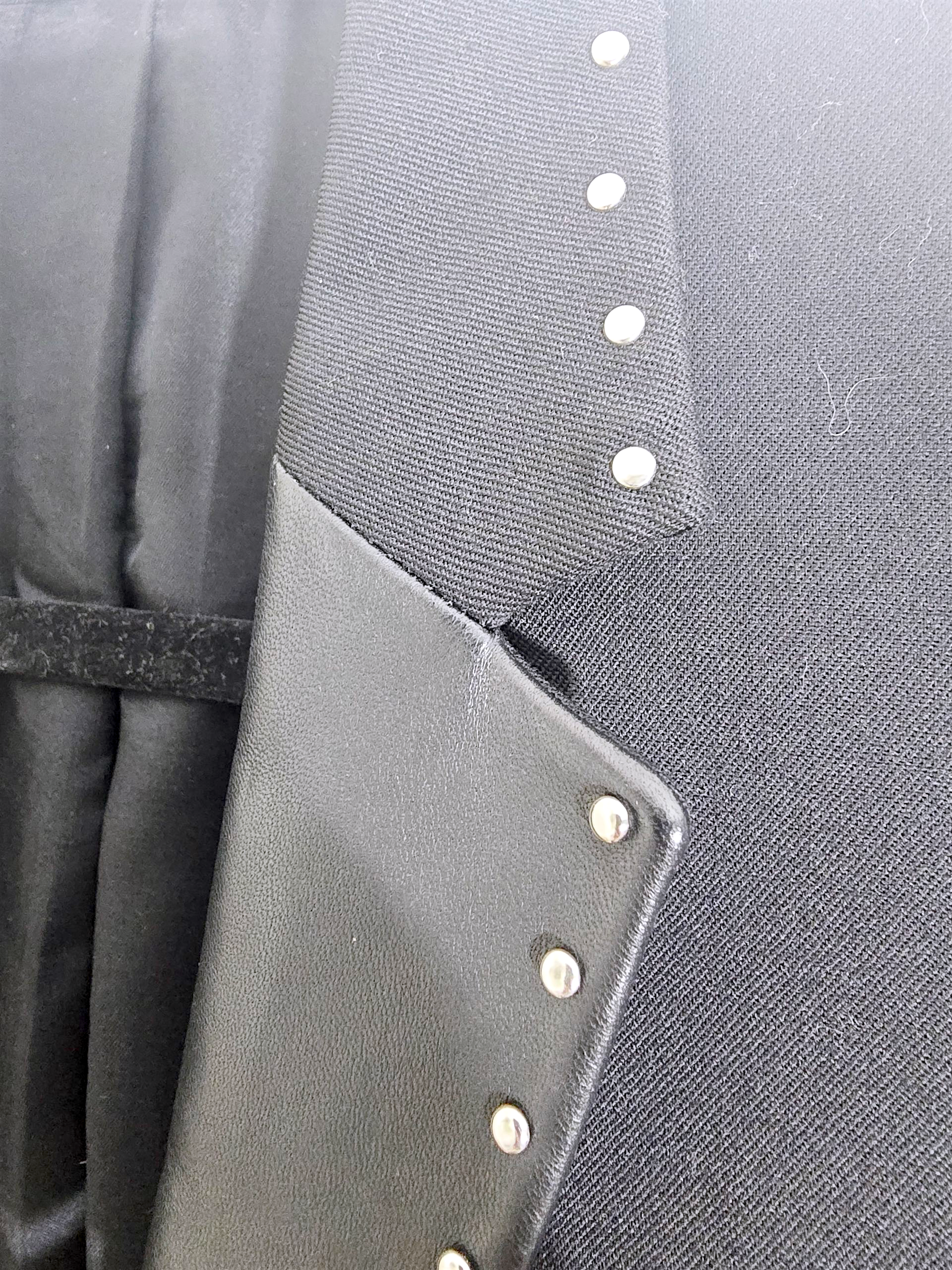 Veste rock-chic laine et cuir