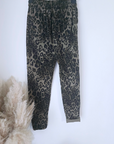 Pantalon jeeging léopard kaki