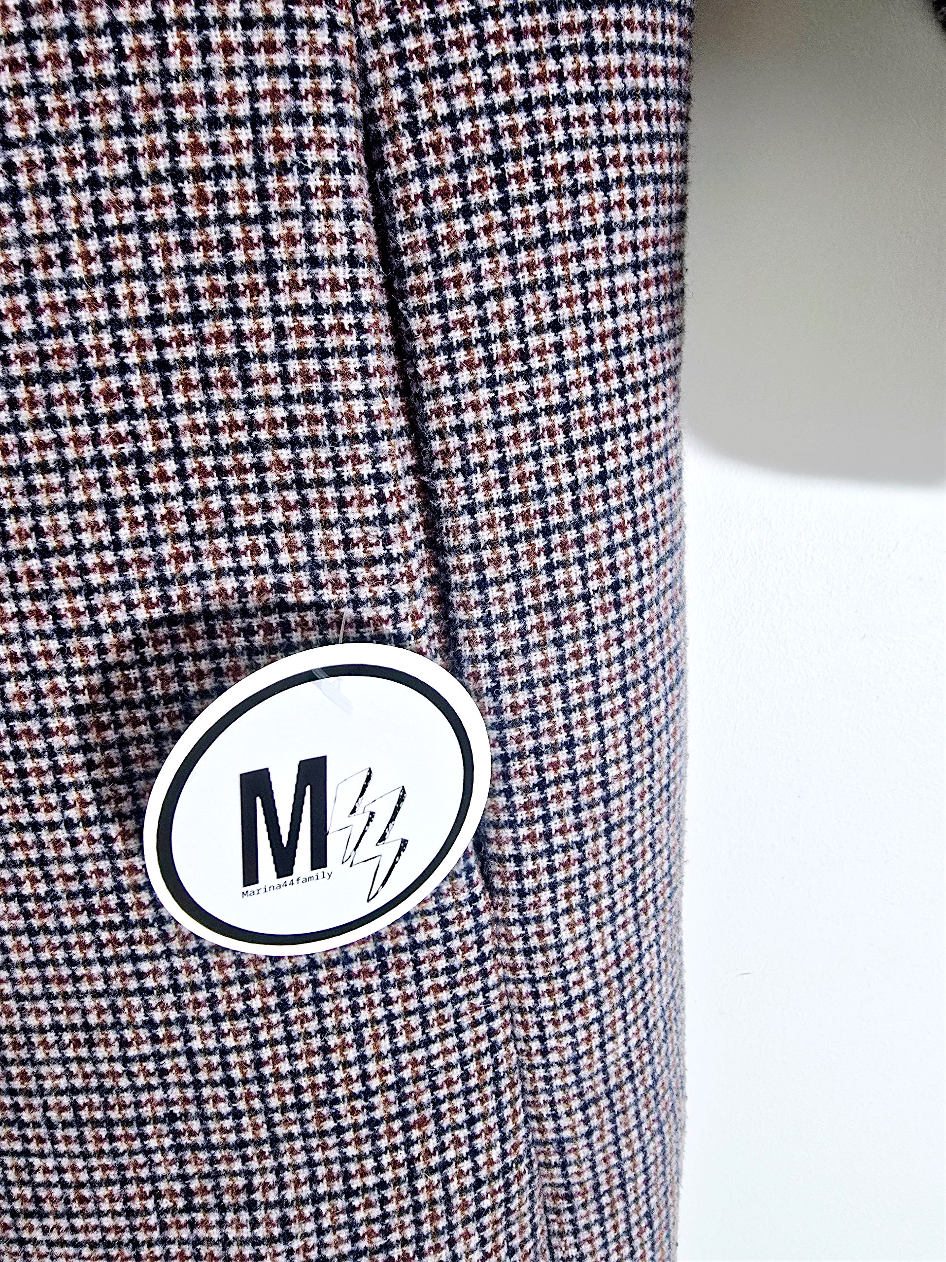 Manteau chaud pied-de-poule