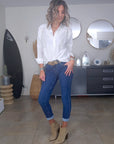 Chemise blanche à perles translucides - 𝐌𝐚𝐫𝐢𝐧𝐚𝟒𝟒𝐟𝐚𝐦𝐢𝐥𝐲