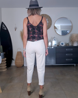 Pantalon jeeging écru
