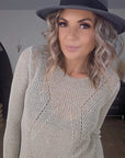 Pull ajouré argenté - 𝐌𝐚𝐫𝐢𝐧𝐚𝟒𝟒𝐟𝐚𝐦𝐢𝐥𝐲