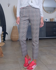 Pantalon chic à carreaux