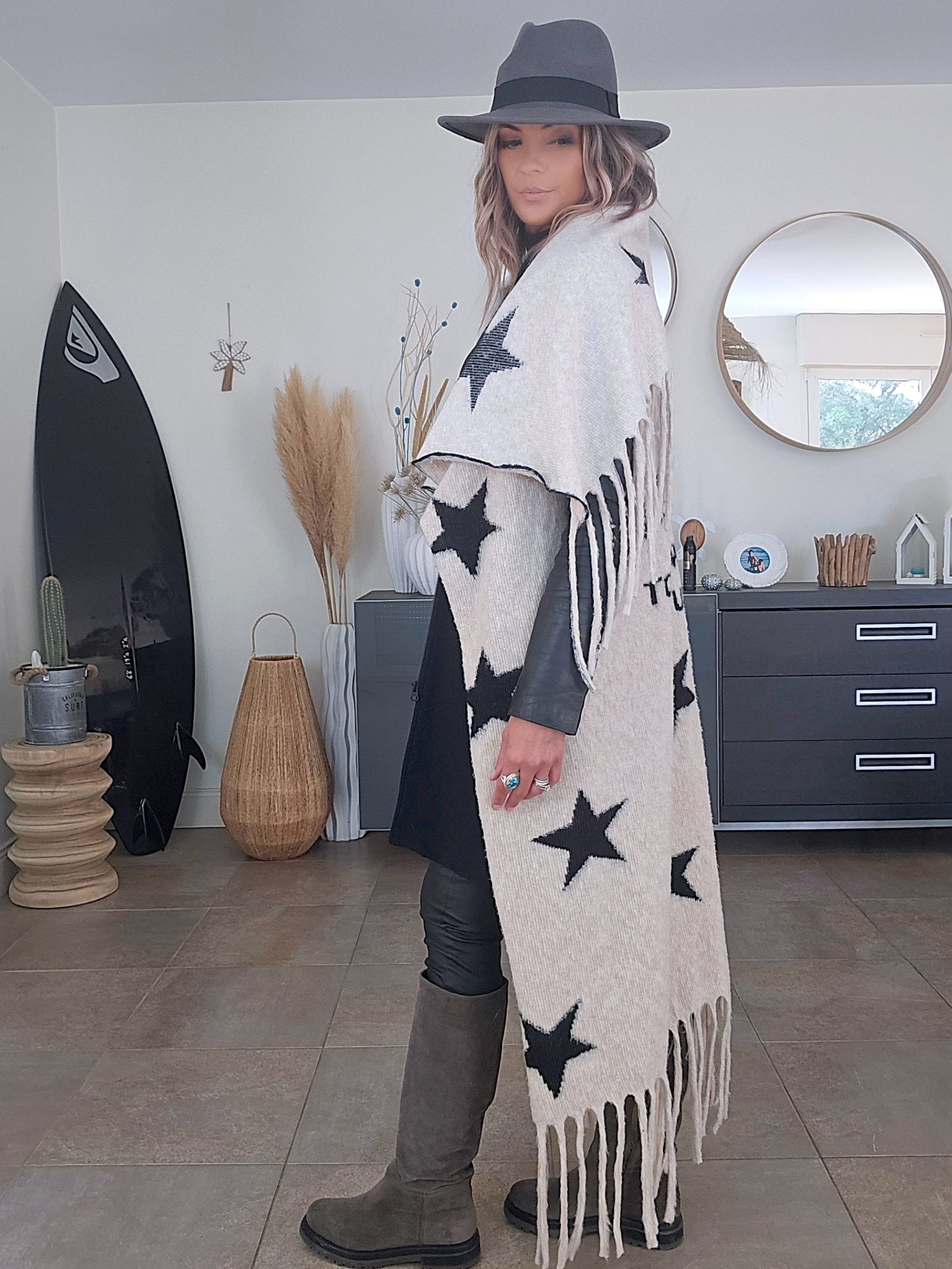 Gilet star long à franges - 𝐌𝐚𝐫𝐢𝐧𝐚𝟒𝟒𝐟𝐚𝐦𝐢𝐥𝐲