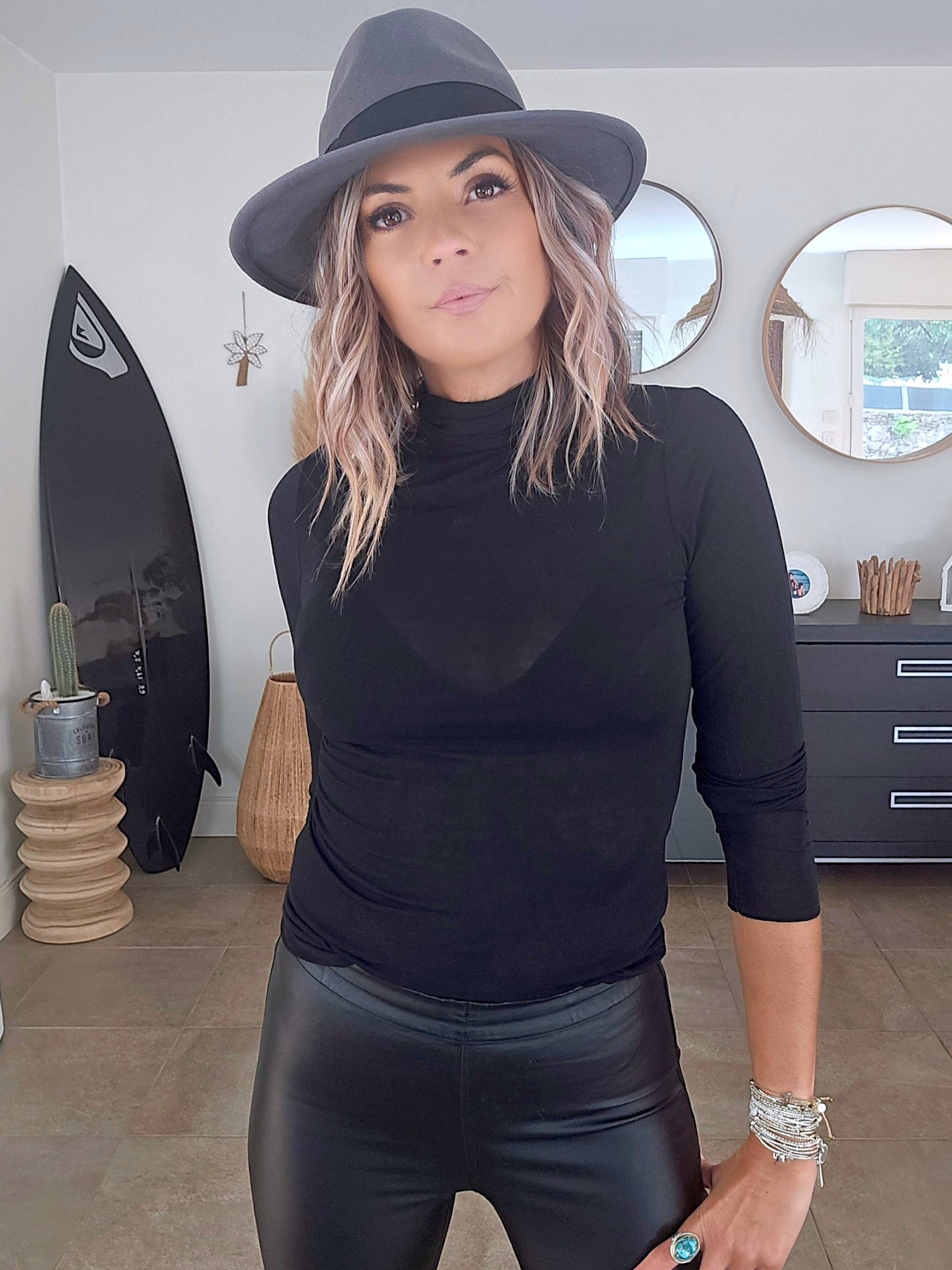 Sous-pull noir cachemire