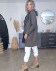 Manteau kaki en laine
