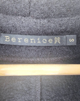 Manteau bouclette & cuir noir