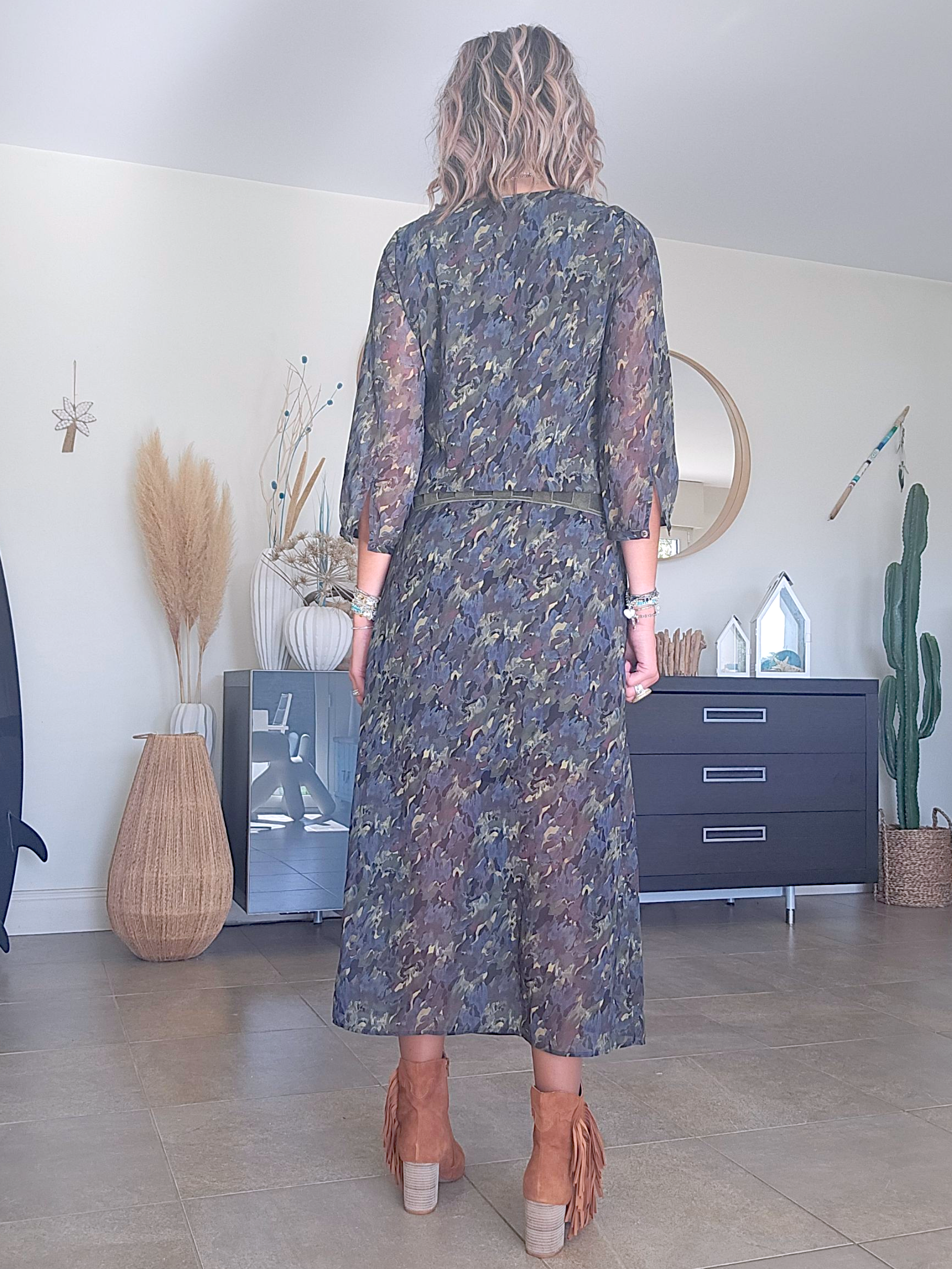 Bottines cowboy cuir