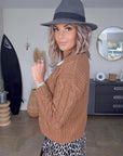 Cardigan chic tabac