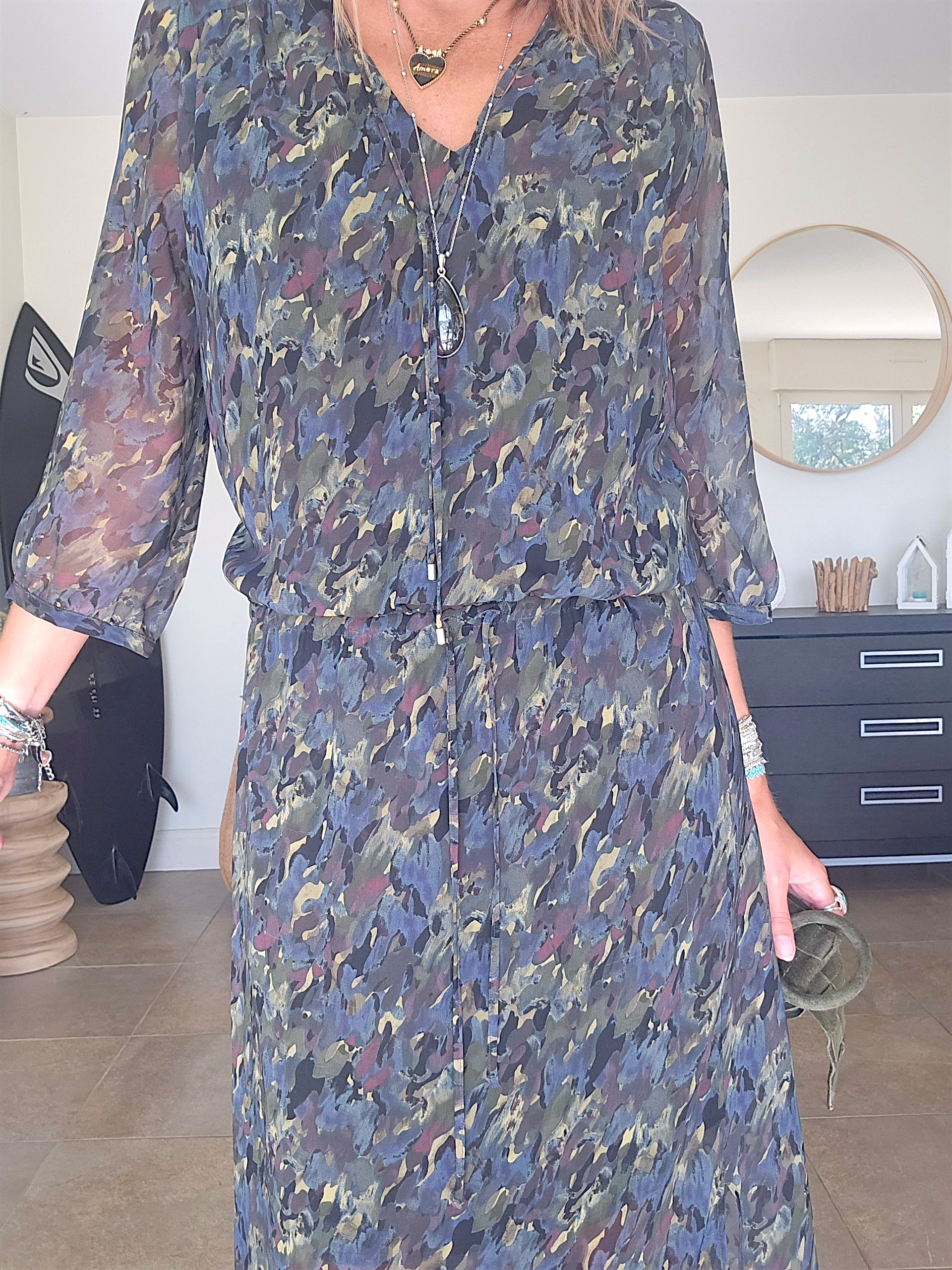 Robe longue camouflage
