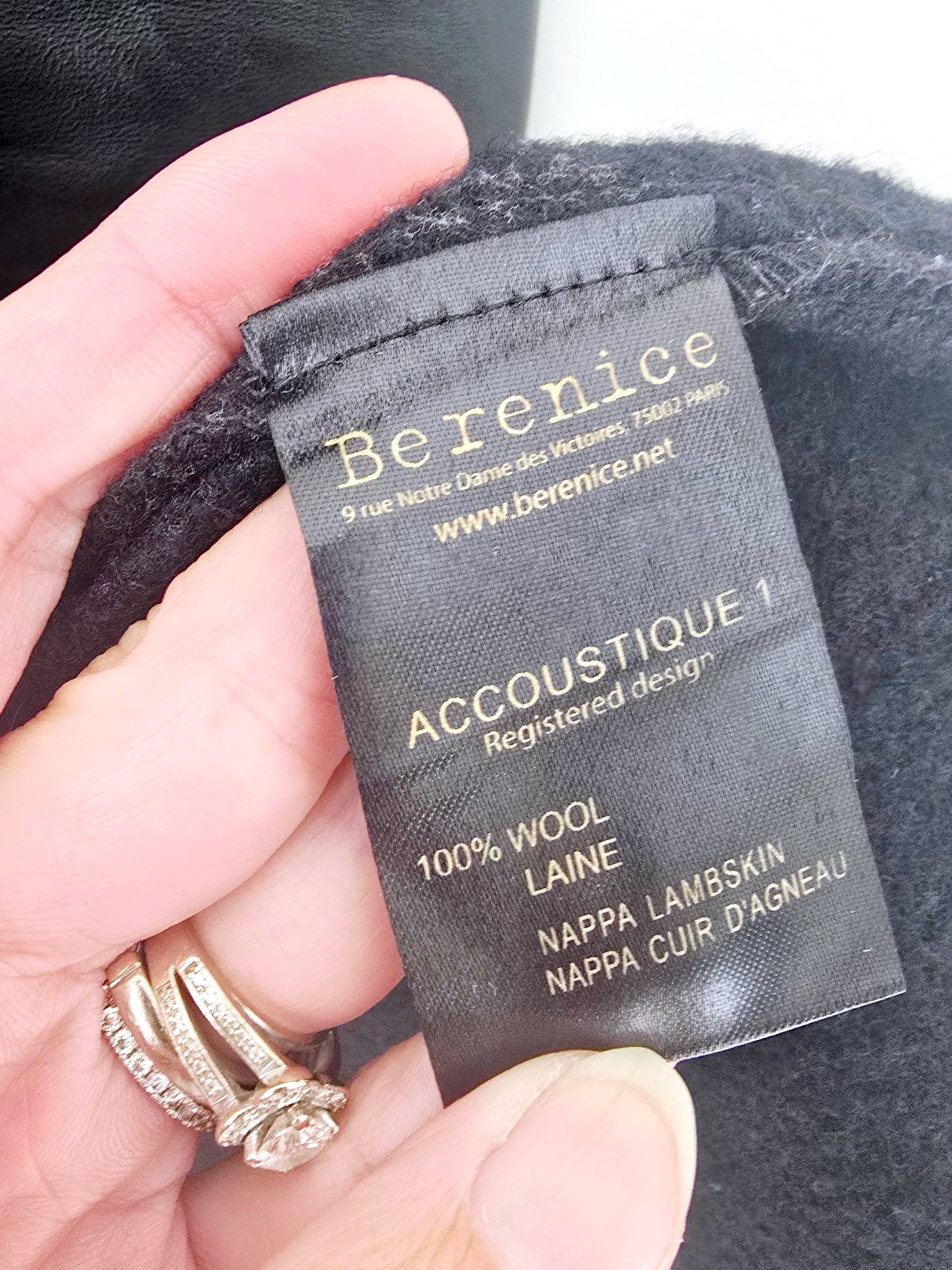 Manteau bouclette &amp; cuir noir