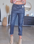 Pantalon jeeging cuir