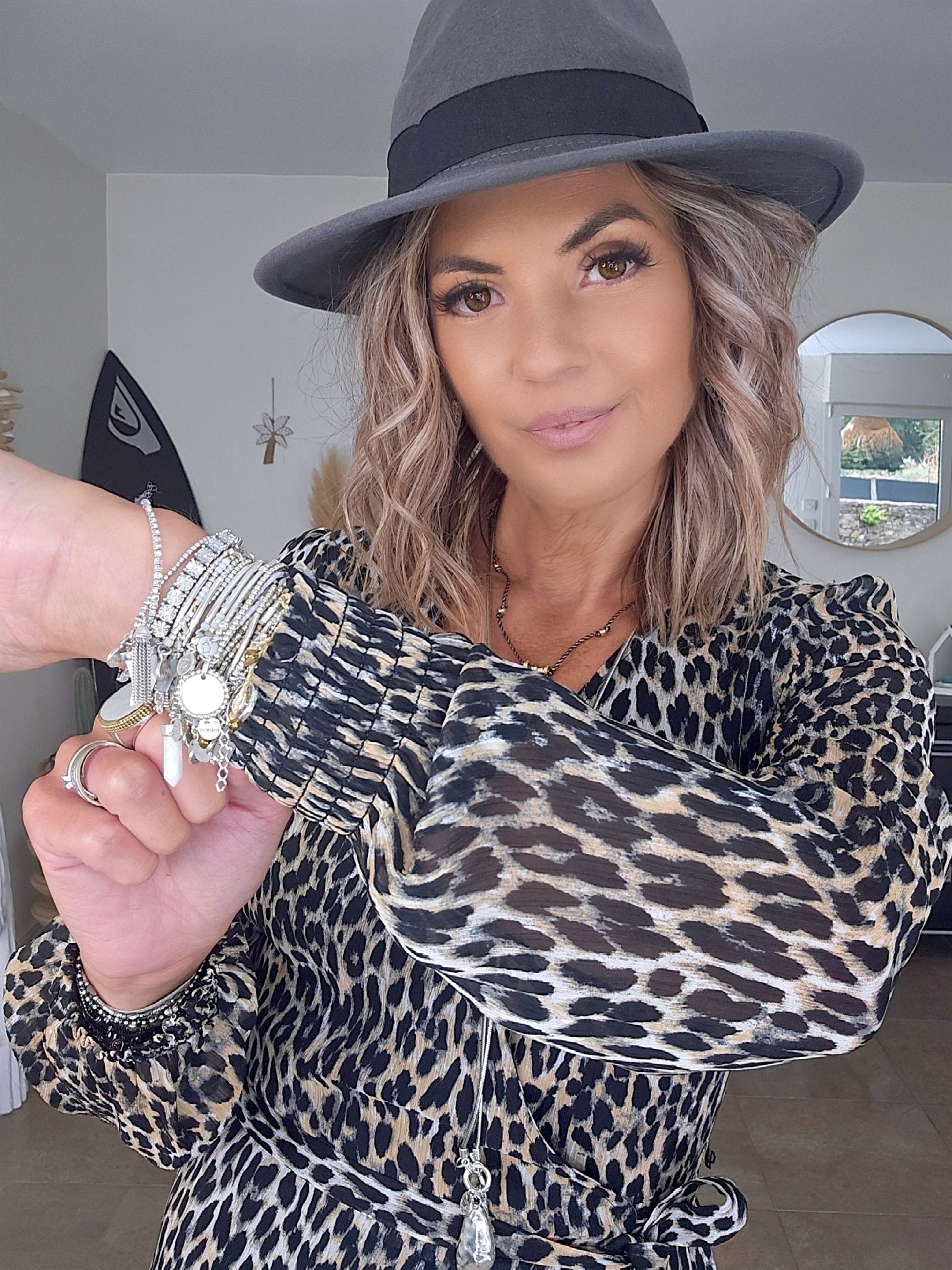 Robe portefeuille léopard