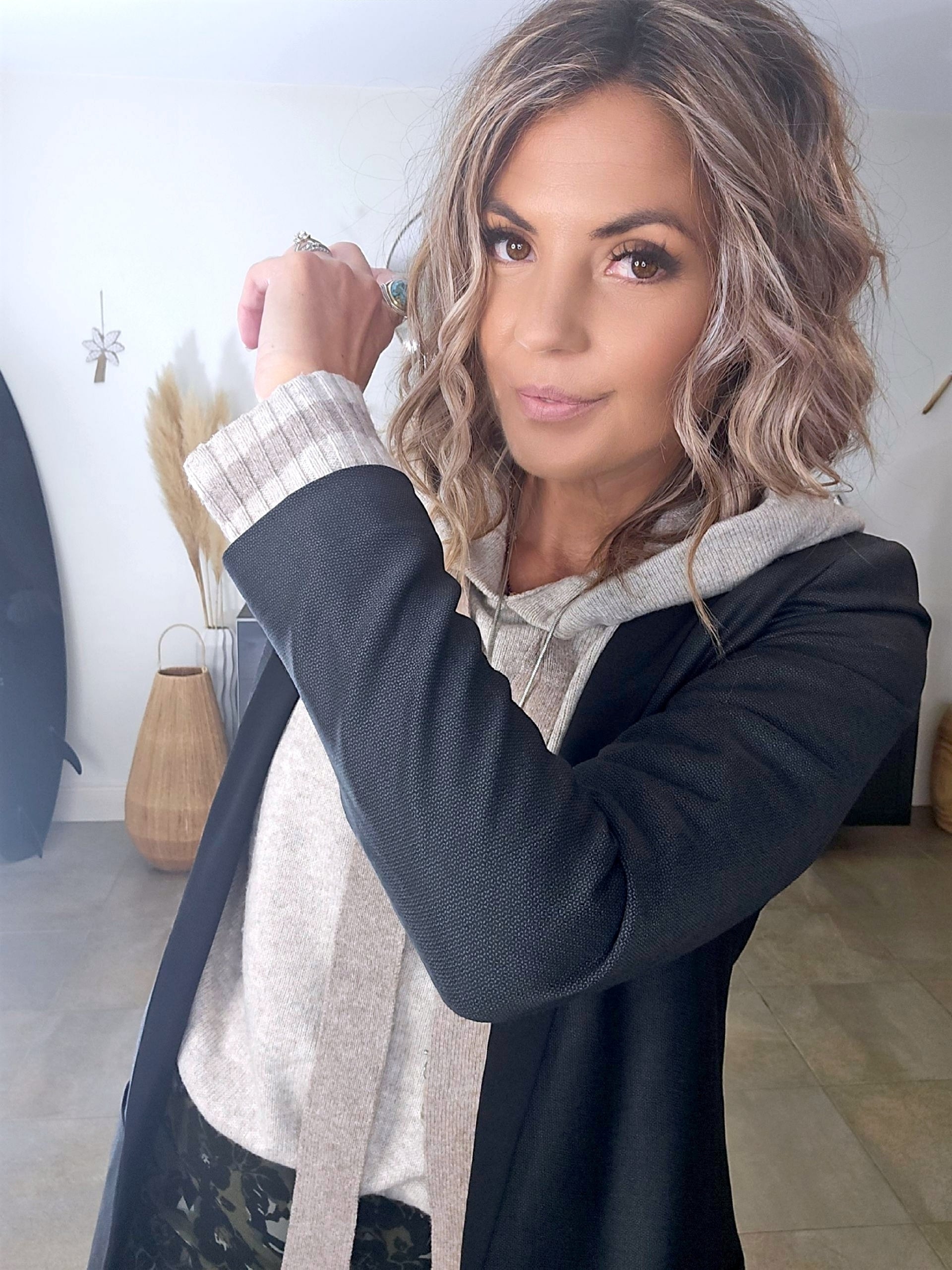 Veste chic grise anthracite