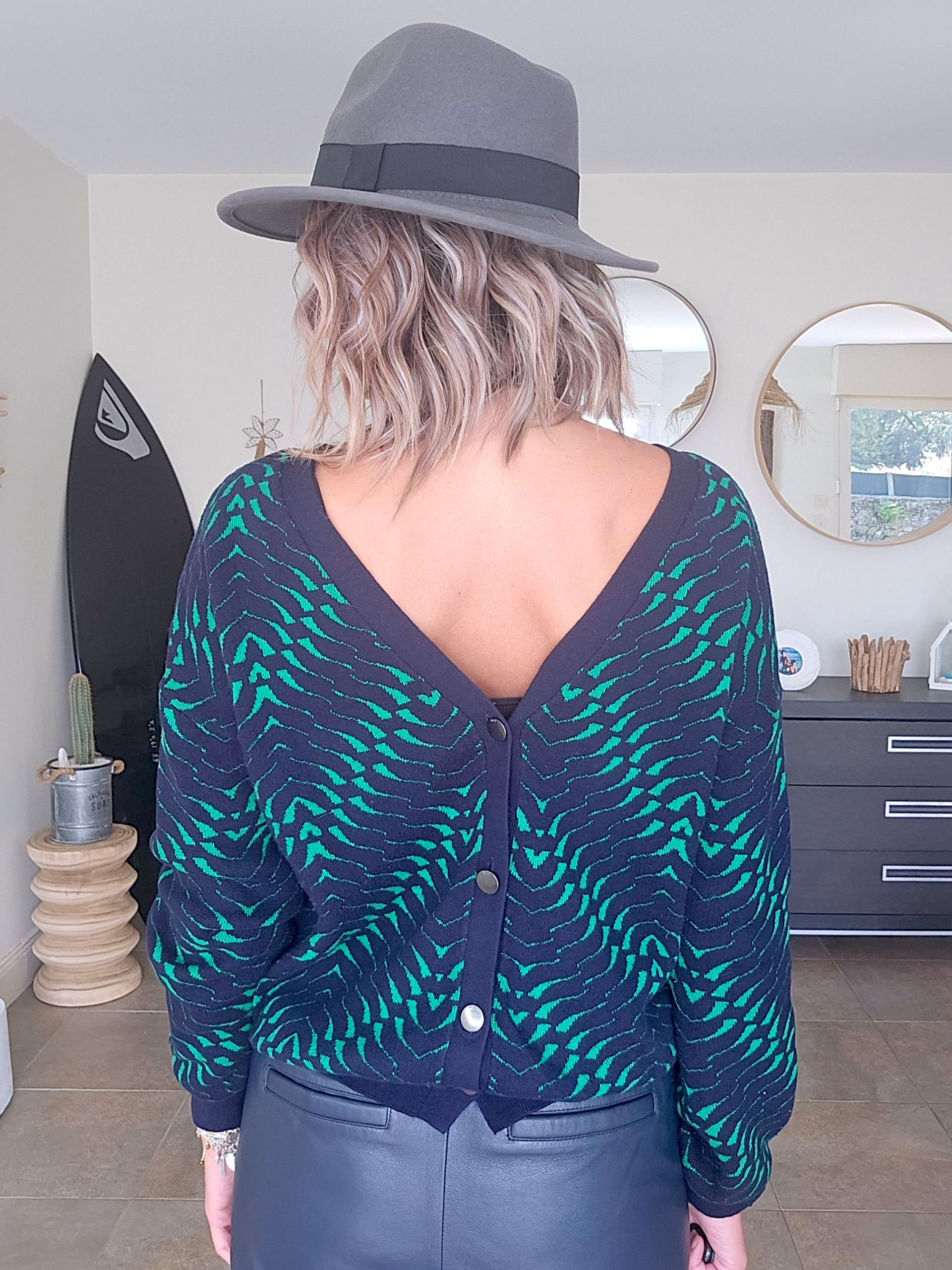 Cardigan double sens