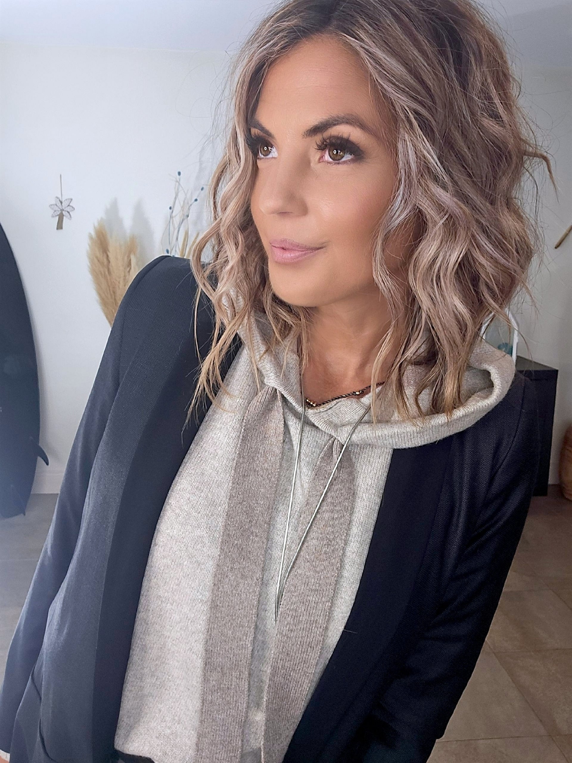 Veste chic grise anthracite