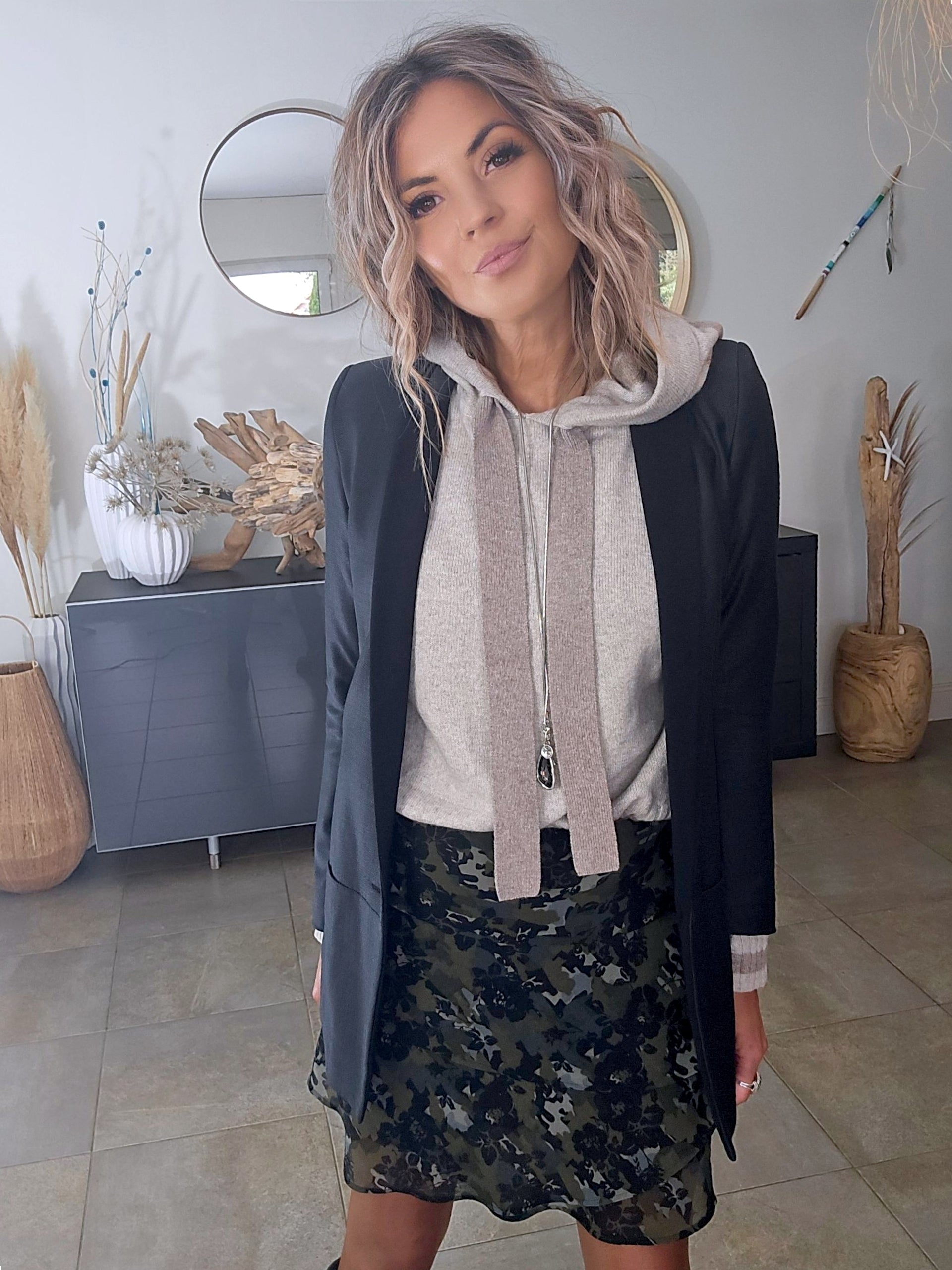 Veste chic grise anthracite